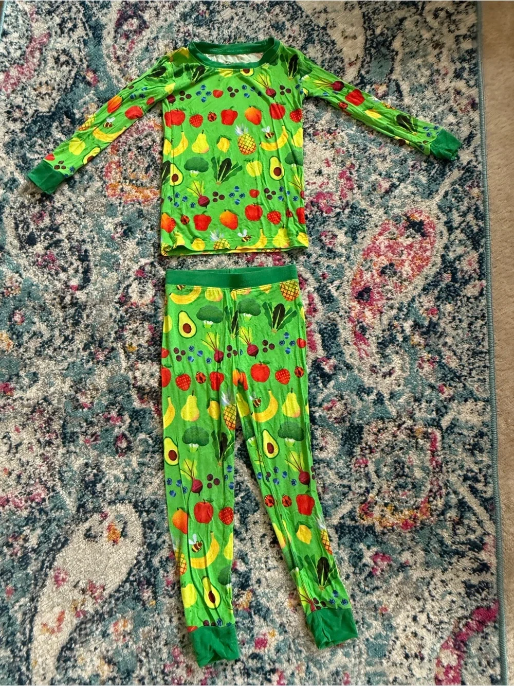 Little Sleepies Once Upon a Farm Fruits and Vegetables Print Pajamas